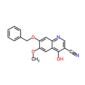 4-Hydroxy-6-methoxy-7-(phenylmethoxy)-3-quinolinecarbonitrileStructure,214476-89-8Structure 4-Hydroxy-6-methoxy-7-(phenylmethoxy)-3-quinolinecarbonitrile Structure,214476-89-8Structure