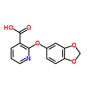 2-(1,3-Benzodioxol-5-yloxy)nicotinic acidStructure,214758-41-5Structure 2-(1,3-Benzodioxol-5-yloxy)nicotinic acid Structure,214758-41-5Structure
