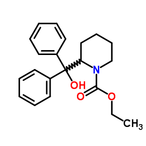 Ethyl 2-(hydroxy-diphenyl-methyl)piperidine-1-carboxylateStructure,21901-79-1Structure Ethyl 2-(hydroxy-diphenyl-methyl)piperidine-1-carboxylate Structure,21901-79-1Structure
