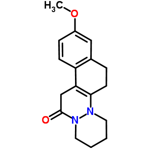 1,2,3,4,6,12-六氫-9-甲氧基-苯并[f]吡嗪[1,2-a]噌啉-13(7H)-酮結(jié)構(gòu)式_22020-78-6結(jié)構(gòu)式