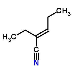2-Pentenenitrile,2-ethyl-, (2e)-Structure,22031-59-0Structure 2-Pentenenitrile,2-ethyl-, (2e)- Structure,22031-59-0Structure