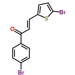 2-Propen-1-one,1-(4-bromophenyl)-3-(5-bromo-2-thienyl)-Structure,22609-37-6Structure 2-Propen-1-one,1-(4-bromophenyl)-3-(5-bromo-2-thienyl)- Structure,22609-37-6Structure