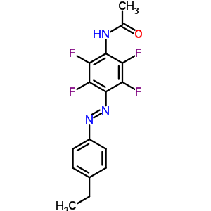 n-[4-[2-(4-乙基苯基)二氮雜烯]-2,3,5,6-四氟苯基]-乙酰胺結(jié)構(gòu)式_22955-62-0結(jié)構(gòu)式