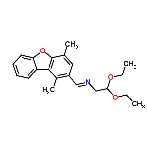 n-[(1,4-二甲基-2-二苯并呋喃)亞甲基]-2,2-二乙氧基-乙胺結(jié)構(gòu)式_23018-20-4結(jié)構(gòu)式