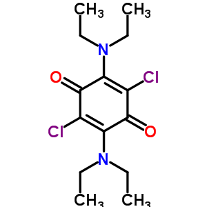 2,5-Bis(n-diethylamino)-3,6-dichloro-p-benzoquinoneStructure,23019-38-7Structure 2,5-Bis(n-diethylamino)-3,6-dichloro-p-benzoquinone Structure,23019-38-7Structure