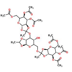 O-3,4,6-三-O-乙?；?-D-甘露糖基次乙基-(1-23)-O-[3,4,6-三-O-乙?；?-D-甘露糖基次乙基-(1-26)]-1,2-O-亞乙基--D-吡喃甘露糖結(jié)構(gòu)式_230963-26-5結(jié)構(gòu)式