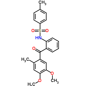 N-[2-(4,5-二甲氧基-2-甲基苯甲?；?苯基]-4-甲基-苯磺酰胺結(jié)構(gòu)式_23145-69-9結(jié)構(gòu)式