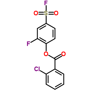 Benzoic acid,2-chloro-, 2-fluoro-4-(fluorosulfonyl)phenyl esterStructure,23379-10-4Structure Benzoic acid,2-chloro-, 2-fluoro-4-(fluorosulfonyl)phenyl ester Structure,23379-10-4Structure