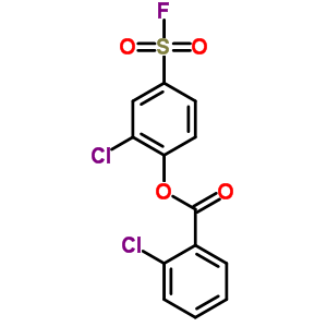 Benzoicacid, 2-chloro-, 2-chloro-4-(fluorosulfonyl)phenylesterStructure,23379-12-6Structure Benzoicacid, 2-chloro-, 2-chloro-4-(fluorosulfonyl)phenylester Structure,23379-12-6Structure