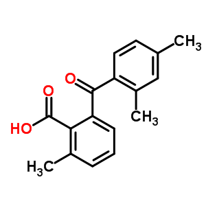 Benzoic acid,2-(2,4-dimethylbenzoyl)-6-methyl-Structure,2346-64-7Structure Benzoic acid,2-(2,4-dimethylbenzoyl)-6-methyl- Structure,2346-64-7Structure