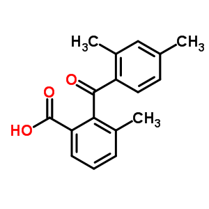 Benzoicacid, 2-(2,4-dimethylbenzoyl)-3-methyl-Structure,2346-66-9Structure Benzoicacid, 2-(2,4-dimethylbenzoyl)-3-methyl- Structure,2346-66-9Structure