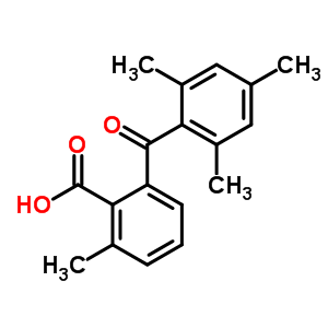 Benzoic acid,2-methyl-6-(2,4,6-trimethylbenzoyl)-Structure,2346-68-1Structure Benzoic acid,2-methyl-6-(2,4,6-trimethylbenzoyl)- Structure,2346-68-1Structure