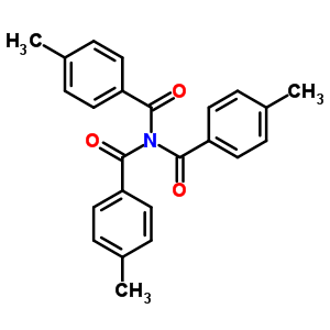 Benzamide,4-methyl-n,n-bis(4-methylbenzoyl)-Structure,23825-29-8Structure Benzamide,4-methyl-n,n-bis(4-methylbenzoyl)- Structure,23825-29-8Structure