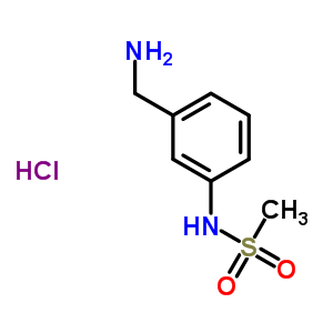 3-(甲砜氨基)芐胺鹽酸鹽結(jié)構(gòu)式_238428-26-7結(jié)構(gòu)式