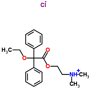 (9CI)-a-乙氧基-a-苯基苯乙酸 2-(二甲基氨基)乙基酯鹽酸鹽結(jié)構(gòu)式_2424-75-1結(jié)構(gòu)式