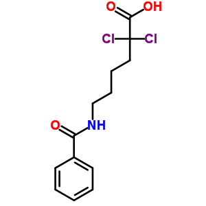Hexanoic acid,6-(benzoylamino)-2,2-dichloro-Structure,24769-97-9Structure Hexanoic acid,6-(benzoylamino)-2,2-dichloro- Structure,24769-97-9Structure