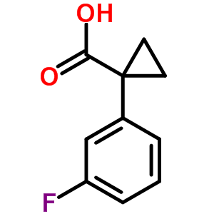 1-(3-氟-苯基)-環(huán)丙烷羧酸結(jié)構(gòu)式_248588-33-2結(jié)構(gòu)式