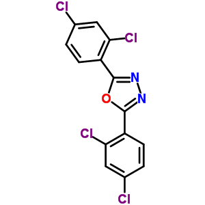 2,5-Bis(2,4-dichlorophenyl)-1,3,4-oxadiazoleStructure,2492-00-4Structure 2,5-Bis(2,4-dichlorophenyl)-1,3,4-oxadiazole Structure,2492-00-4Structure