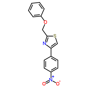 Thiazole,4-(4-nitrophenyl)-2-(phenoxymethyl)-Structure,25021-46-9Structure Thiazole,4-(4-nitrophenyl)-2-(phenoxymethyl)- Structure,25021-46-9Structure