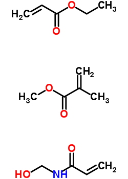甲基丙烯酸甲酯與丙烯酸乙酯和 N-(羥基甲基)-2-丙烯酰胺聚合物結(jié)構(gòu)式_25035-74-9結(jié)構(gòu)式