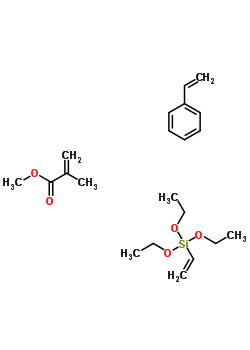 苯乙烯與乙烯基三乙氧基硅烷和甲基丙烯酸甲酯聚合物結(jié)構(gòu)式_25214-28-2結(jié)構(gòu)式