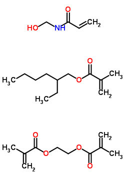 2-Methyl-2-propenoic acid 1,2-ethanediyl ester polymer with 2-ethylhexyl 2-methyl-2-propenoate and n-(hydroxymethyl)-2-propenamideStructure,25322-90-1Structure 2-Methyl-2-propenoic acid 1,2-ethanediyl ester polymer with 2-ethylhexyl 2-methyl-2-propenoate and n-(hydroxymethyl)-2-propenamide Structure,25322-90-1Structure