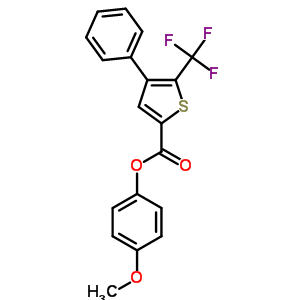 4-Methoxyphenyl4-phenyl-5-(trifluoromethyl)thiophene-2-carboxylateStructure,256348-29-5Structure 4-Methoxyphenyl4-phenyl-5-(trifluoromethyl)thiophene-2-carboxylate Structure,256348-29-5Structure