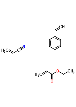Ethyl prop-2-enoate, prop-2-enenitrile, styrene polymerStructure,25749-60-4Structure Ethyl prop-2-enoate, prop-2-enenitrile, styrene polymer Structure,25749-60-4Structure