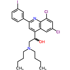 6,8-二氯-a-[(二丁基氨基)甲基]-2-(3-碘苯基)-4-喹啉甲醇結(jié)構(gòu)式_25840-31-7結(jié)構(gòu)式