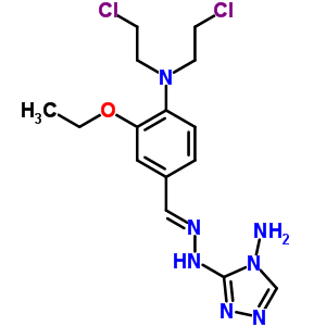 4-[雙(2-氯乙基)氨基]-3-乙氧基苯甲醛2-(4-氨基-4H-1,2,4-噻唑-3-基)肼酮鹽酸鹽結(jié)構(gòu)式_26050-25-9結(jié)構(gòu)式