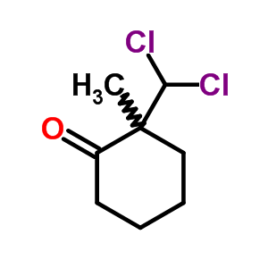 Cyclohexanone, 2-(dichloromethyl)-2-methyl-Structure,26775-54-2Structure Cyclohexanone, 2-(dichloromethyl)-2-methyl- Structure,26775-54-2Structure