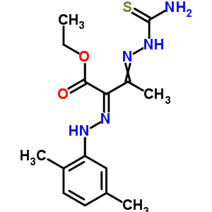 3-[2-(氨基硫氧代甲基)肼基]-2-[2-(2,5-二甲基苯基)肼基]-丁酸乙酯結(jié)構(gòu)式_27115-79-3結(jié)構(gòu)式