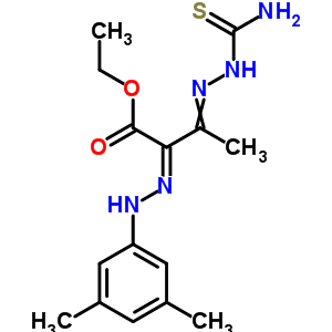 3-[2-(氨基硫氧代甲基)肼基]-2-[2-(3,5-二甲基苯基)肼基]-丁酸乙酯結(jié)構(gòu)式_27115-80-6結(jié)構(gòu)式