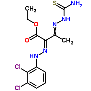 3-[2-(氨基硫氧代甲基)肼基]-2-[2-(2,3-二氯苯基)肼基]-丁酸乙酯結(jié)構(gòu)式_27115-83-9結(jié)構(gòu)式