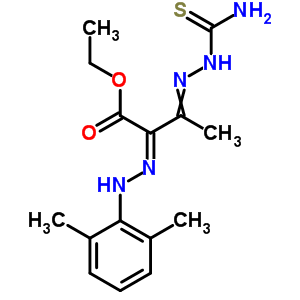 3-[2-(氨基硫氧代甲基)肼基]-2-[2-(2,6-二甲基苯基)肼基]-丁酸乙酯結(jié)構(gòu)式_27115-84-0結(jié)構(gòu)式