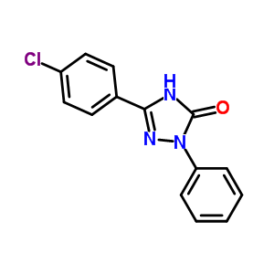 5-(4-Chlorophenyl)-2-phenyl-1,2-dihydro-3h-1,2,4-triazol-3-oneStructure,27423-54-7Structure 5-(4-Chlorophenyl)-2-phenyl-1,2-dihydro-3h-1,2,4-triazol-3-one Structure,27423-54-7Structure