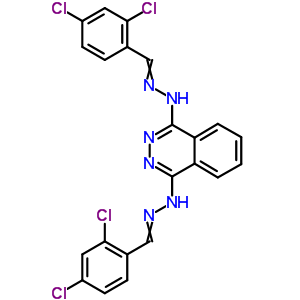 Benzaldehyde,2,4-dichloro-, 1,4-phthalazinediyldihydrazone (8ci)Structure,27702-21-2Structure Benzaldehyde,2,4-dichloro-, 1,4-phthalazinediyldihydrazone (8ci) Structure,27702-21-2Structure