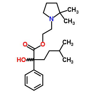 a-羥基-a-(3-甲基丁基)-苯乙酸-2-(2,2-二甲基-1-吡咯烷)乙酯鹽酸鹽結(jié)構(gòu)式_2771-36-0結(jié)構(gòu)式