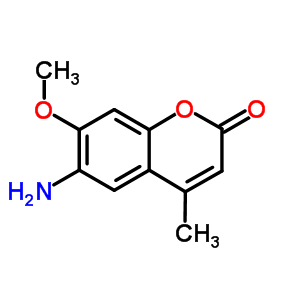 2H-1-benzopyran-2-one, 6-amino-7-methoxy-4-methyl-Structure,29001-27-2Structure 2H-1-benzopyran-2-one, 6-amino-7-methoxy-4-methyl- Structure,29001-27-2Structure