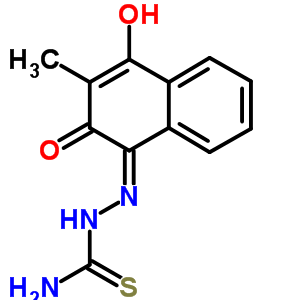 Hydrazinecarbothioamide,2-(2-hydroxy-3-methyl-4-oxo-1(4h)-naphthalenylidene)-Structure,29020-78-8Structure Hydrazinecarbothioamide,2-(2-hydroxy-3-methyl-4-oxo-1(4h)-naphthalenylidene)- Structure,29020-78-8Structure