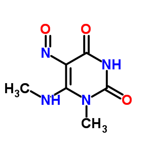 2,4(1H,3h)-pyrimidinedione,1-methyl-6-(methylamino)-5-nitroso-Structure,29052-39-9Structure 2,4(1H,3h)-pyrimidinedione,1-methyl-6-(methylamino)-5-nitroso- Structure,29052-39-9Structure