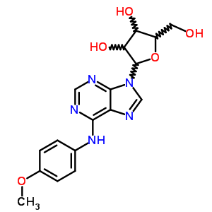Adenosine,n-(4-methoxyphenyl)-Structure,29204-77-1Structure Adenosine,n-(4-methoxyphenyl)- Structure,29204-77-1Structure