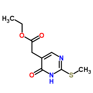 5-Pyrimidineacetic acid, 3,4-dihydro-2-(methylthio)-4-oxo-, ethyl esterStructure,29571-44-6Structure 5-Pyrimidineacetic acid, 3,4-dihydro-2-(methylthio)-4-oxo-, ethyl ester Structure,29571-44-6Structure