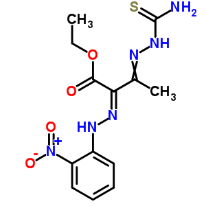 3-[2-(氨基硫氧代甲基)肼基]-2-[2-(2-硝基苯基)肼基]-丁酸乙酯結(jié)構(gòu)式_29783-74-2結(jié)構(gòu)式