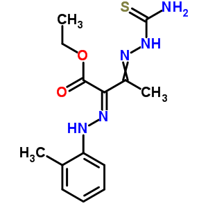 3-[2-(氨基硫氧代甲基)肼基]-2-[2-(2-甲基苯基)肼基]-丁酸乙酯結(jié)構(gòu)式_29783-75-3結(jié)構(gòu)式