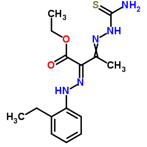 3-[2-(氨基硫氧代甲基)肼基]-2-[2-(2-乙基苯基)肼基]-丁酸乙酯結(jié)構(gòu)式_29783-77-5結(jié)構(gòu)式