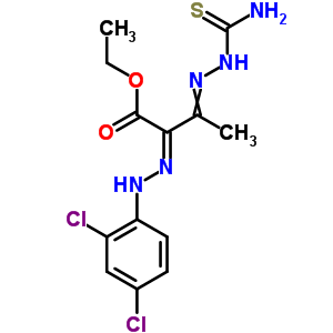3-[2-(氨基硫氧代甲基)肼基]-2-[2-(2,4-二氯苯基)肼基]-丁酸乙酯結(jié)構(gòu)式_29783-81-1結(jié)構(gòu)式