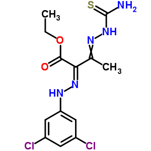 3-[2-(氨基硫氧代甲基)肼基]-2-[2-(3,5-二氯苯基)肼基]-丁酸乙酯結(jié)構(gòu)式_29783-82-2結(jié)構(gòu)式