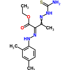 3-[2-(氨基硫氧代甲基)肼基]-2-[2-(2,4-二甲基苯基)肼基]-丁酸乙酯結(jié)構(gòu)式_29783-83-3結(jié)構(gòu)式