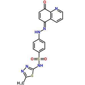 4-[2-(8-羥基-5-喹啉)二氮雜烯]-n-(5-甲基-1,3,4-噻二唑-2-基)-苯磺酰胺結(jié)構(gòu)式_29821-96-3結(jié)構(gòu)式